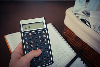 お金、 請求書、 電卓、 保存する、 貯金、 税金、 ビジネス