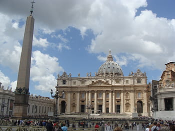 beige, wall paint, building, daytie, rome, basilica, saint peter's cathedral, vatican city, columnar, italy, ornament