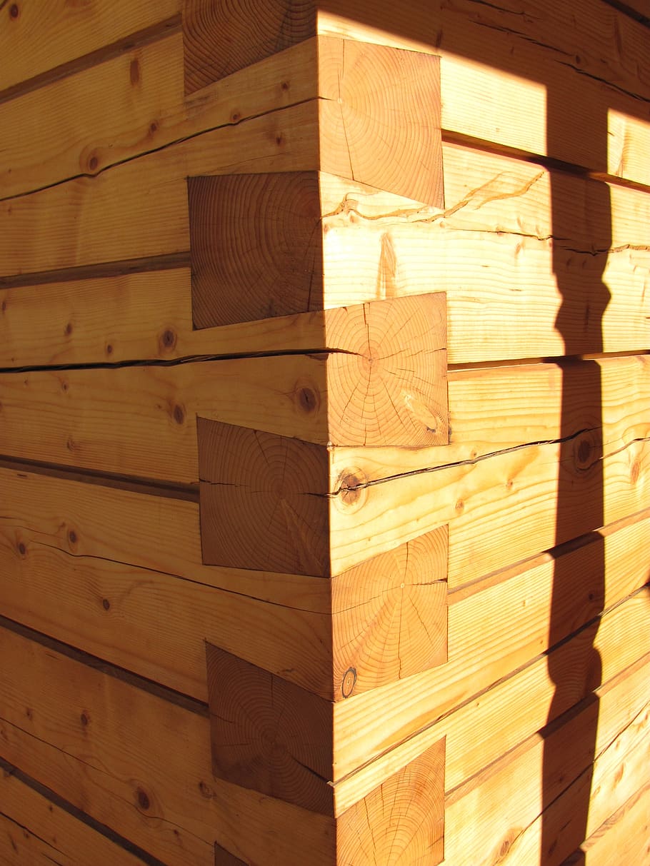 perfect fit, wood, warm wood, log cabin, wooden house, wooden, tight fit, pine, joiner, carpenter, timber