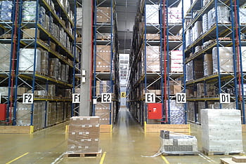 blue, steel, industrial, shelf, factory, capitalism, pilot, warehouse, palettes, mass consumption, consumer society
