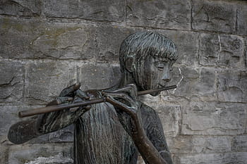 flet prosty, muzyka, sztuka, statua, instrument, instrumenty dęte drewniane, Ściana, punkt orientacyjny, grafika, odlew, żelazo