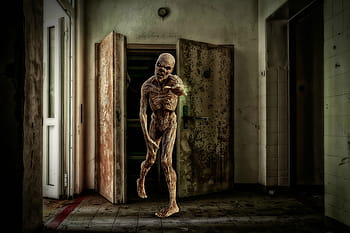 zombie, walking dead, resident evil, dark, horror, humanoid, basic, monster, creepy, scary, dead