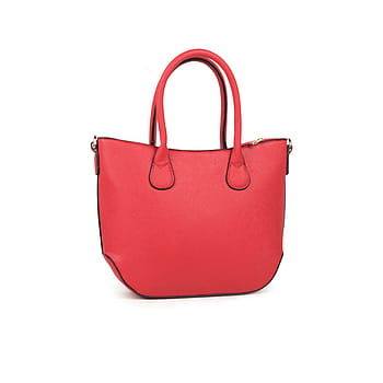 red, leather, tote, bag, Handbag, Fashion, Woman, fashionable, accessories, trendy, cut out