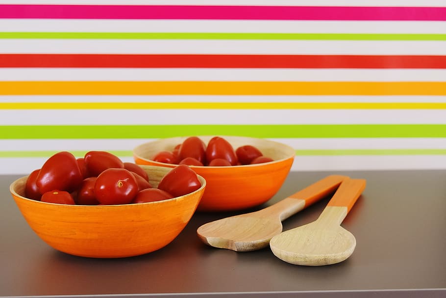 tomatoes, salad servers, vegetables, bowls, healthy, vitamins, food and drink, variation, fruit, food, healthy eating