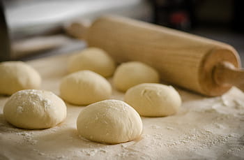 rolling, pin, several, doughs, dough, cook, recipe, italian, flour, kitchen, preparation