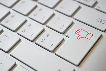 thumbs down, dislike, bad, feedback, negative, opinion, failure, keyboard, review