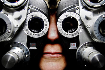 gris, noir, équipement en métal, lunettes, examen, optométrie, vision, vue, médical, santé, soins de santé