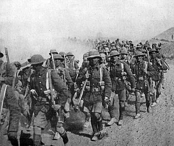 イギリス、 軍、 行進、 メソポタミア、 キャンペーン、 世界、 戦争、 イギリス軍、 行進中、 メソポタミアキャンペーン、 第一次世界大戦