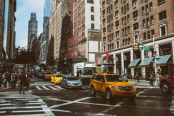 gaten fotografi, tatt, sjette, allé, manhattan, ny, york city, by., fanget, kanon 5, 5d