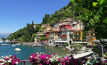 Itálie, jezero como, varenna, jezero, prázdnin, město, historické centrum, přístav, lago di como