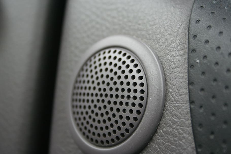 šedý přenosný reproduktor, auto, mluvčí, Zvuk, technologie, zařízení, saturn ion, reproduktory, stereo, výškový reproduktor, elektronika