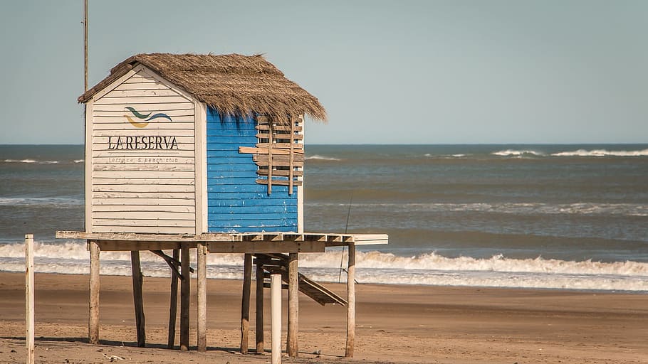 since, life guard, beach, sea, mar del plata, beach sand, sky, landscape, edge of the sea
