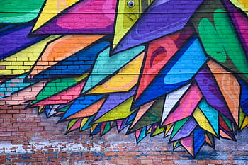 vícebarevné nástěnné malby, zeď, umění, nástěnná malba, barvitý, malování, graffiti, veřejnost, vícebarevné, umění a řemesla, tvořivost