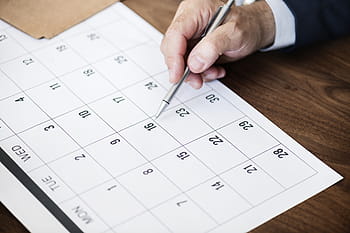person, holding, click pen, writing, calendar, paper, composition, business, document, agenda, america