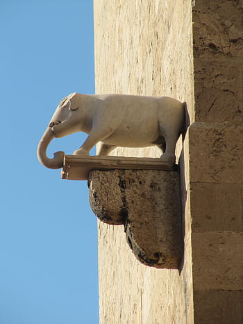 elephant tower, cagliari, sardinia, facade, figure, elephant