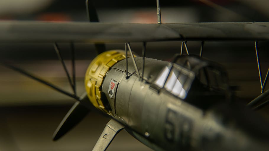model plastik, pesawat terbang, historis, ww2, henschel, 126a, perang Dunia, baling-baling, model skala, pemodelan, militer