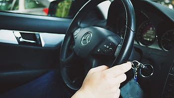 mercedes, benz, auto, luxus, volant, pomlčka, interiér, řízení, ruka, automobilového průmyslu