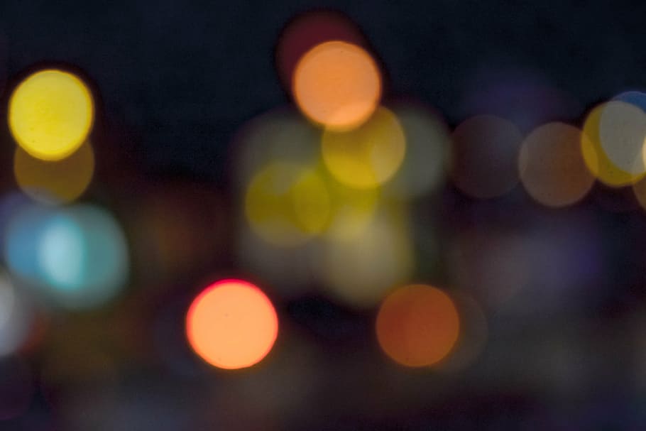 vícebarevné bokeh ilustrace, bokeh, světlo, noc, provoz, svítí, rozostření, osvětlovací zařízení, řeřavý, abstraktní, světelný efekt