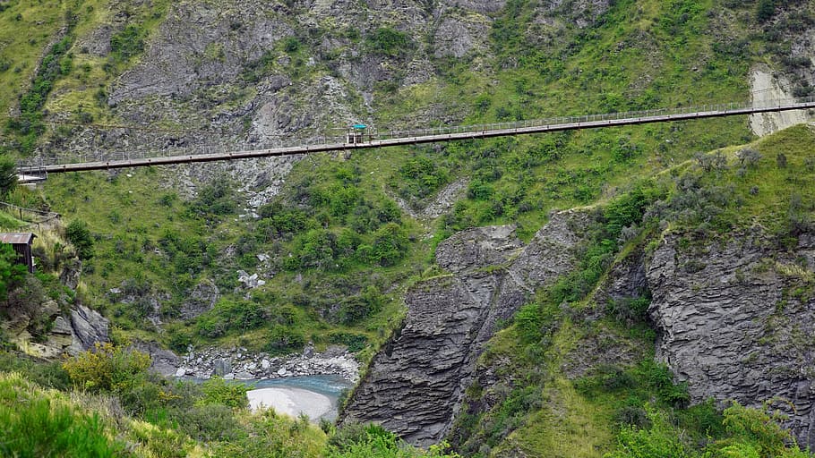 ponte, canyon dei skipper, Queenstown, Nuova Zelanda, gola, sparato sul fiume, canyon, natura selvaggia, montagna, natura, all'aperto