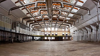 fotografie krajiny, budova, průmysl, sál, větrání, továrna na máslo, rama, továrna, průmyslové haly, průmyslový závod, zanechat, opustit