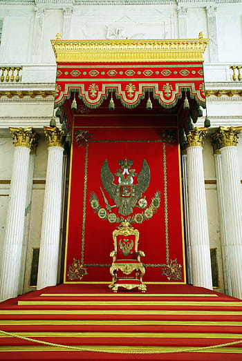 สีแดง, เก้าอี้ทอง, รัสเซีย, เซนต์ปีเตอร์สเบิร์ก, อาศรม, ราชบัลลังก์, ของจักรพรรดิ, จักรพรรดิ, ศักดิ์ศรี, เครื่องประดับ, สถาปัตยกรรม