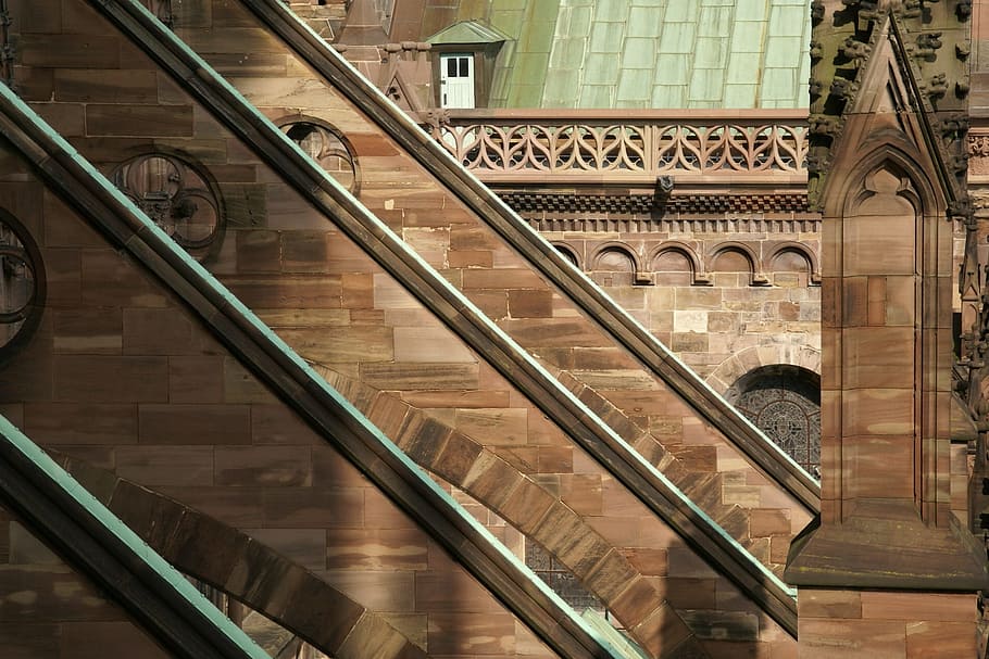 Cathedral, Arches, Strasbourg, notre, dame, architecture, church, old, famous, religion, building