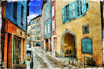 city pavement, buildings, ancient, architecture, art, piece of art, attraction, underground, brick, building, city