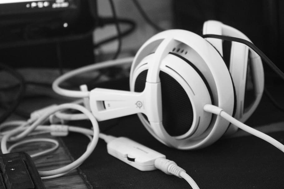 fotografie ve stupních šedi, steelseries sluchátka, sluchátka, služba, technologie, lidé, podnikání, volání, Podpěra, podpora, telefon, operátor