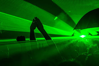 group, people dancing, green, neon laser lights, group of people, neon, laser, lights, party, music, night