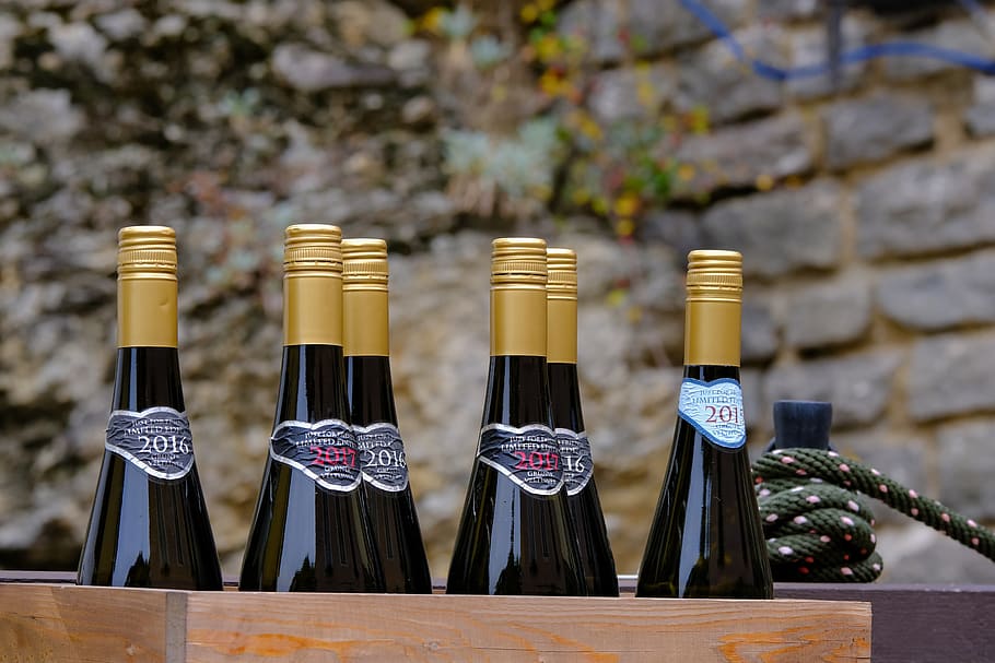láhev, lahve na víno, víno, lahev vína, napít se, prospěch z, ochutnávka vína, skleněná láhev, slavit, alkohol, Stojan na víno