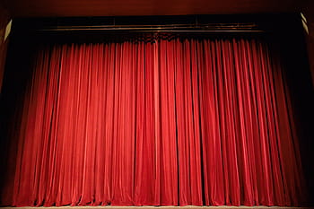 closed, red, theater curtains, theater, curtain, stage, event, act, entertainment, performance, stage - Performance Space