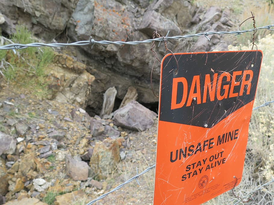 Berlin, State Park, Nevada, Mining, berlin state park, danger, sign, old, historic, frontier, western