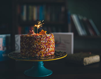 Birthday cake, birthday, cake, celebration, color, colorful, colors, star, sweet, candle, dessert