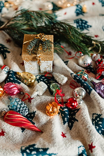 presente de natal, presente, bolas de árvore, bolas de Natal, decorações, decorações de natal, inverno, dezembro, Natal, colorido, árvore