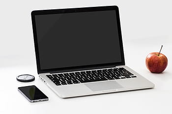 macbook pro, jablko, chytrý telefon, lavice, laptop, kancelář, technologie, počítač, maketa, mobilní telefon, pracovního prostoru