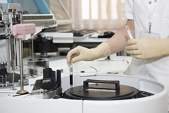 osoba, hospodářství, béžový, rukavice, zdravotník, nemocnice, laboratoř, lékařský, zdraví, doktor, medicína