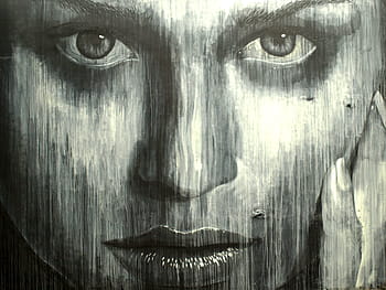woman's face painting, Woman, sketch, street art, graffiti, urban, funky, underground, artwork, art basel, colorful