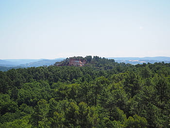 okra, kayaçlar, orman, peyzaj, doğa, koyu sarı kayalar, roussillon, Kaya, ilgi alanları, luberon masifi, Fransa
