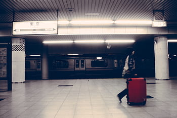 metro, stanice, přeprava, Tokio, cestovat, zavazadla, lidé