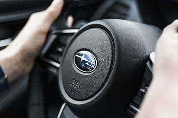 black, subaru steering wheel, close-up photo, subaru, impreza, sport, car, red, asphalt, vehicle, automobile