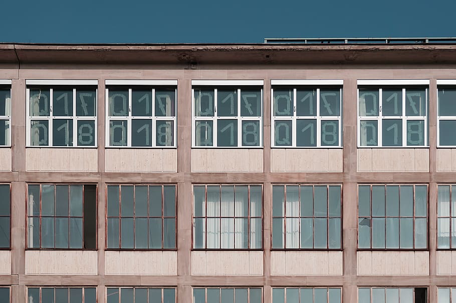 windows, panes, glass, wooden, building, number, rooms, sky, steel, crack, broke