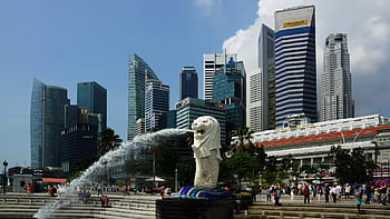 merlion singapore, merlion, singapore, městské scény, panoráma města, slavné místo, mrakodrap, architektura, městské panorama, město, cestovní místa