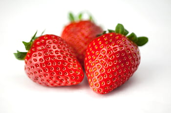 close-up macro shot, fresh, strawberries, white, background, captured, canon 5, 5d, Close-up, macro shot, fresh strawberries