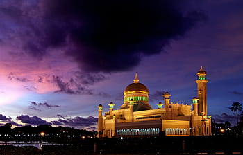 Sultan Omar Ali Saifuddin Mosque, Sultan, Brunei, gold mosque