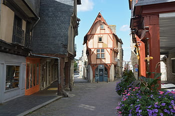 home timber-framed, tourist town, vitreous, brittany, france, old houses, heritage, old village, medieval, old house, facade