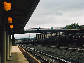 black, train, station, railways, photography, railroad, railway, train station, transportation, railroad track, rail transportation