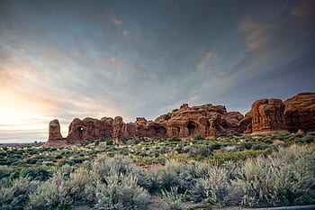 paesaggio, natura, deserto, Arizona, canyon, rocce, erba, nazionale, parco, cielo, sabbia