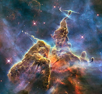 carina nebula, space, gas, dust, hubble, telescope, cloud, cosmic, science, jets, radiation