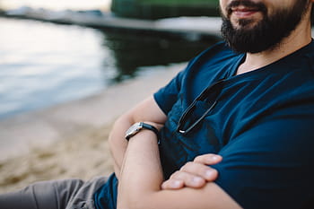 usando, playa, joven, hombre, teléfono, personas, verano, vacaciones, al aire libre, estilo de vida, masculino