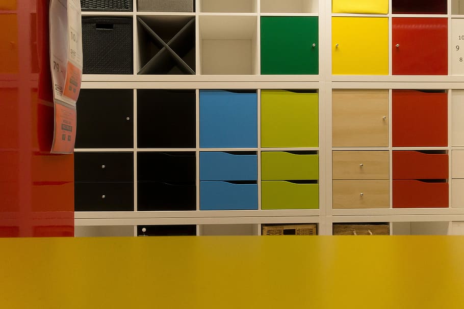 closed, wooden, card cabinet, Purchasing, Color, Patterns, Furniture, color patterns, shelf, space, furniture pieces